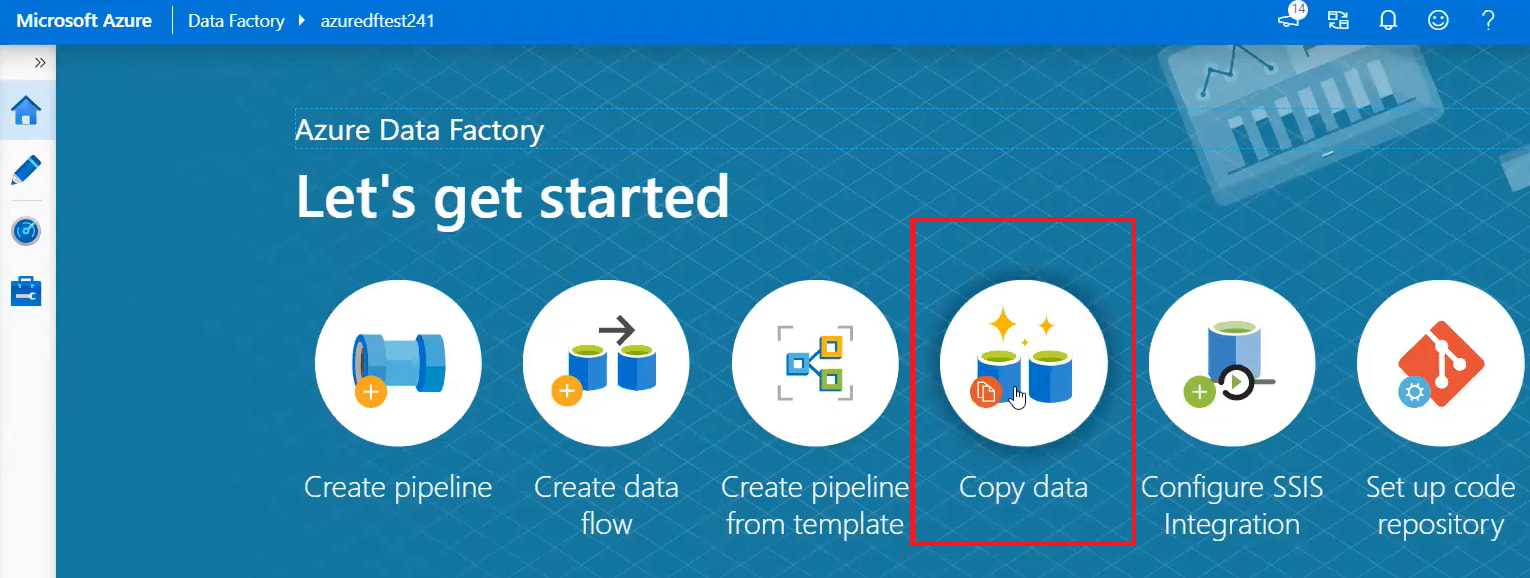 MySQL to Azure - Copy Data Tool option